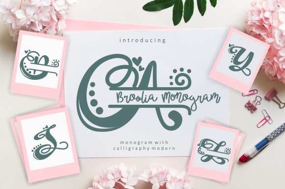 Broolia Monogram: A Handwritten Font for Sweet and Stylish Creations