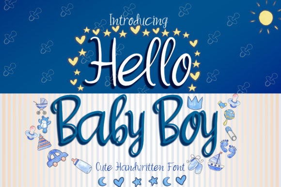 Hello Baby Boy Font for Editorial and Creative Projects