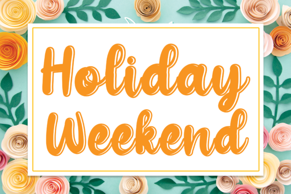 Holiday Weekend Font for Editorial Design