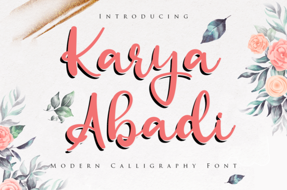 Karya Abadi Font for Elegant Editorial Design