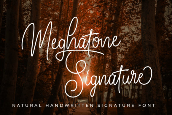 Meghatone Signature: A Handwritten Font for Editorial Elegance