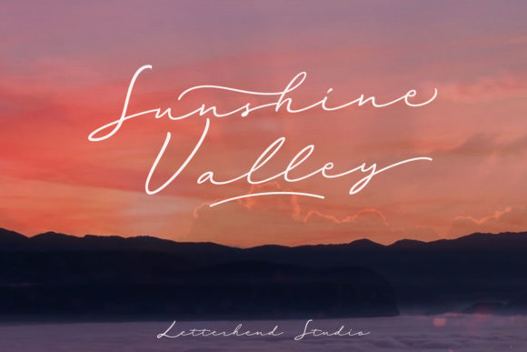 Sunshine Valley Font for Romantic and Wistful Branding