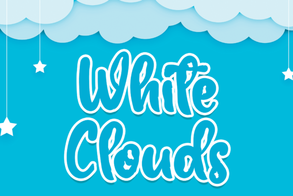White Clouds Font for Small Business Branding